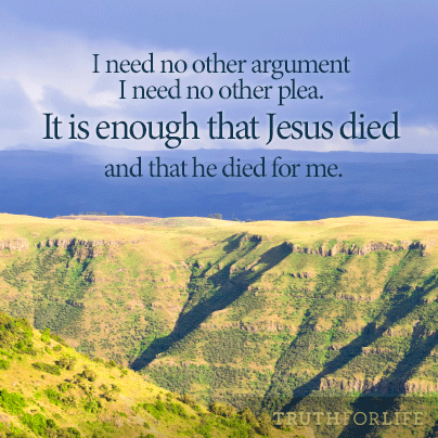 It is enough that Jesus died