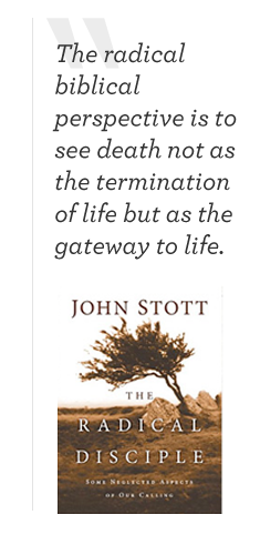 John Stott quote from Radical Disciple
