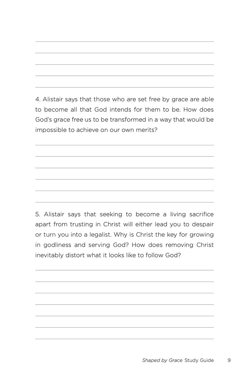‘Shaped By Grace’ Study Guide Store Truth For Life