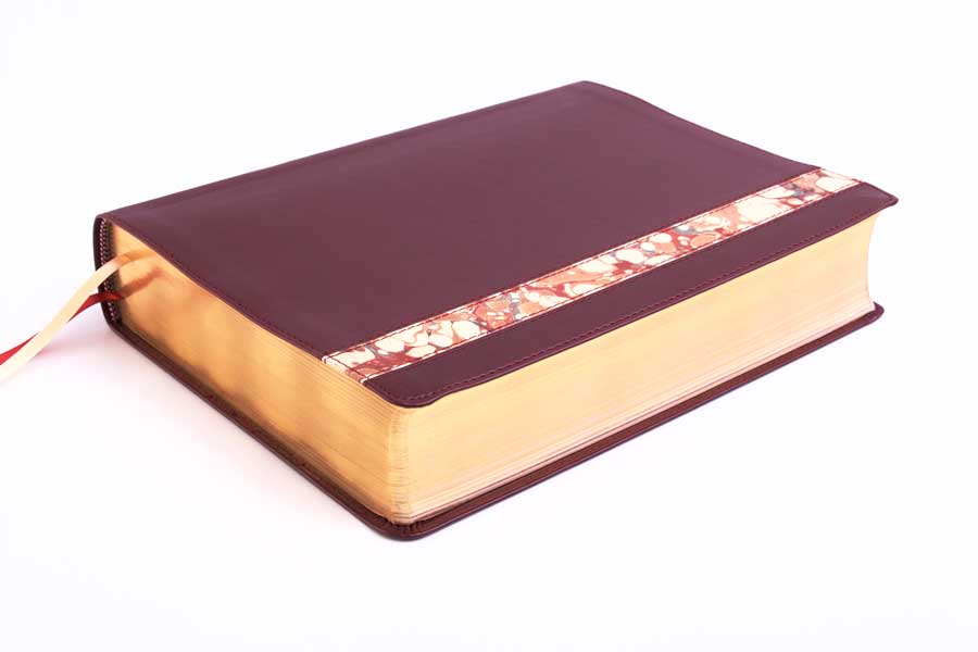 The Spurgeon Study Bible, Burgundy/Marble LeatherTouch